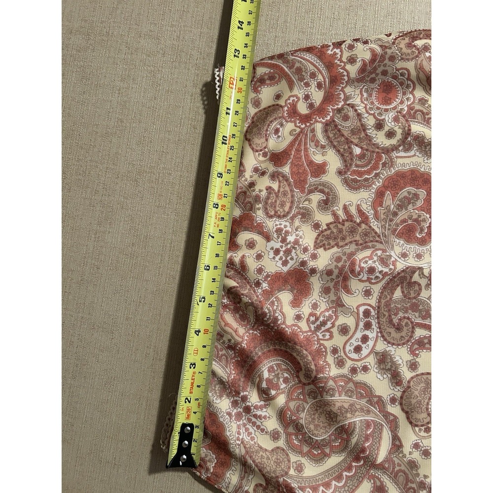 Vintage Y2K 90s Boho Paisley Earth Tone Chiffon Ruffle Maxi Skirt Size Small - Picture 7 of 9